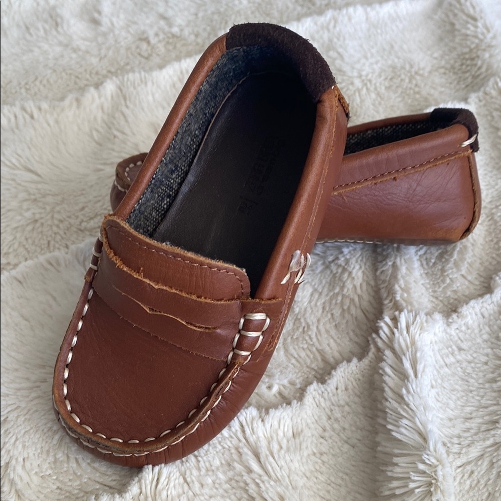 Zara Brown Moccasins with Sleek Leather Design